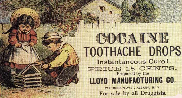 Toothache drops - vinage sign