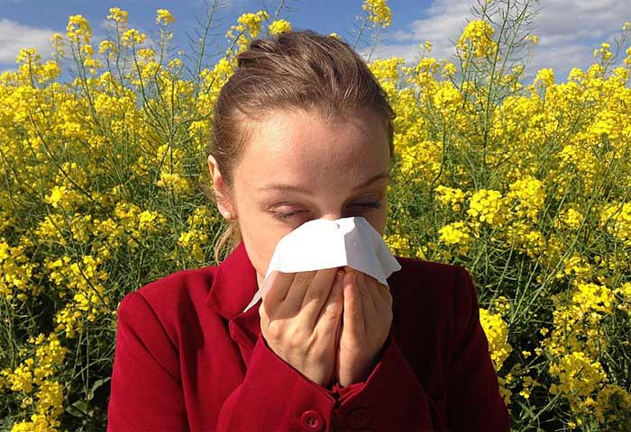 Girl with allergies