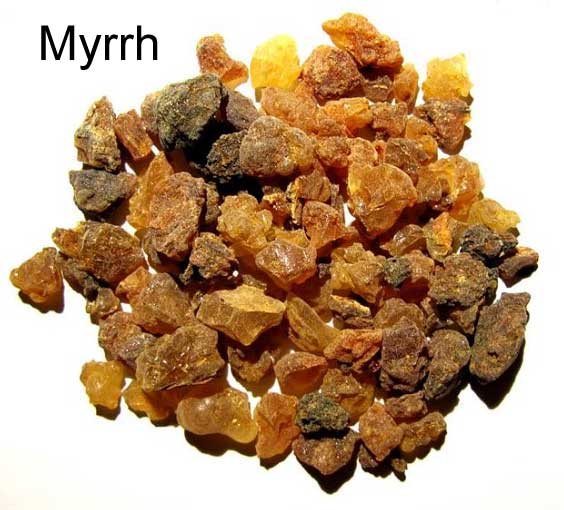 Myrrh resin chunks