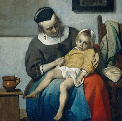 Painting of sick child 