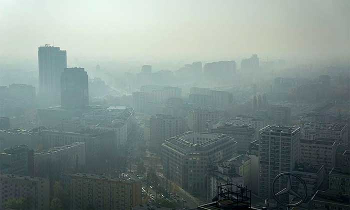 City with smog