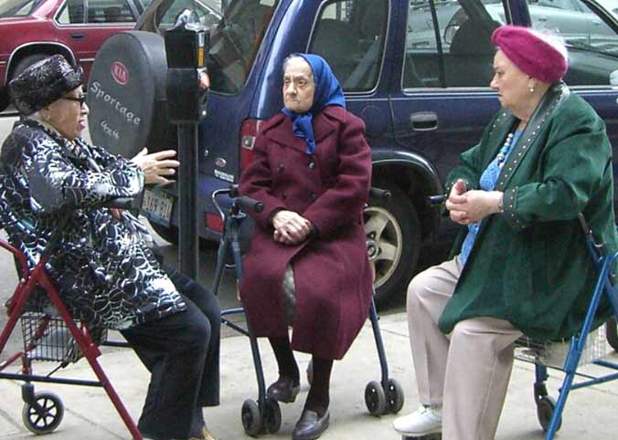 3 elderly ladies