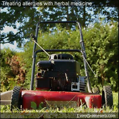 Mowing grass can cause allergic reactions.