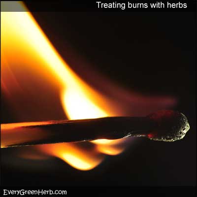 Matches can cause burns. Treat 1st degree burns with herbs.